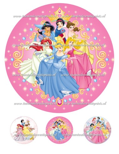 Eetbare Print Disney Prinsessen 2 - 20cm