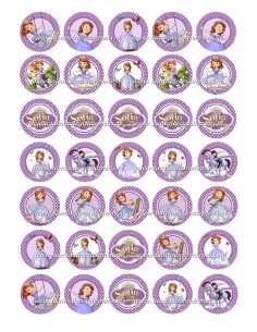 Eetbare Print Sofia Mini Cupcakes - 3,5cm