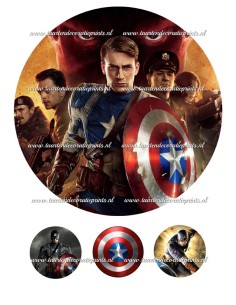 Eetbare Print Captain America - 20cm