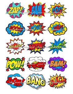 Eetbare Print Superhelden Kreten - ca. 6cm