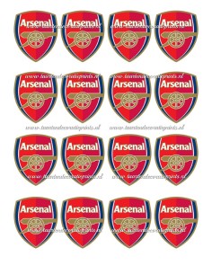 Eetbare Print Arsenal Cupcakes - 5cm
