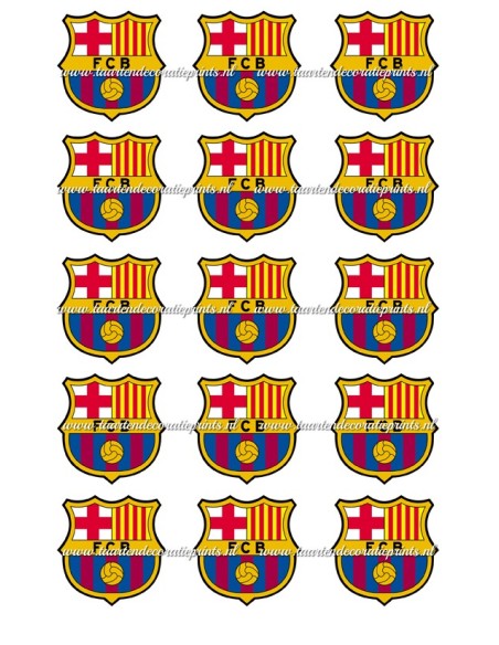 Eetbare Print Barcelona Cupcakes - 5cm