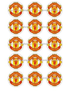 Eetbare Print Manchester United Cupcakes - 5cm