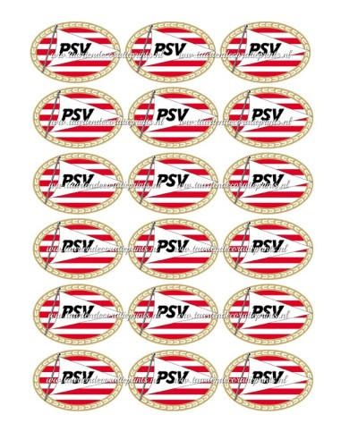 Eetbare Print PSV Cupcakes - 4x6cm