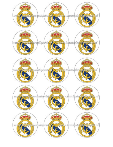 Eetbare Print Real Madrid Cupcakes - 5cm