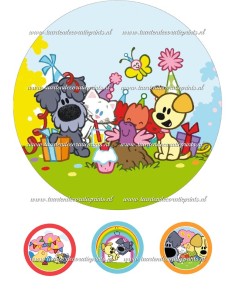 Eetbare Print Woezel en Pip Feest - 20cm