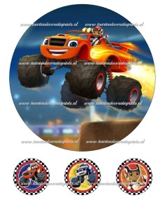 Eetbare Print Blaze en de Monstertrucks 1 - 20cm