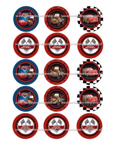 Eetbare Print Cars Cupcakes 1 - 5cm