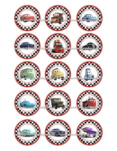 Eetbare Print Cars Cupcakes 2 - 5cm