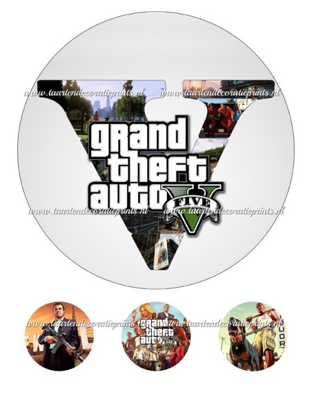 Eetbare Print GTA V - 2 - 20cm