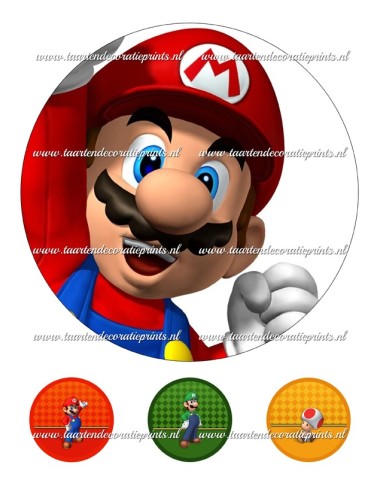 Eetbare Print Super Mario - 20cm