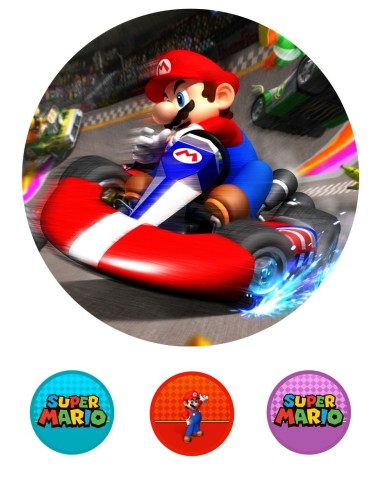 Eetbare Print Mario Kart - 20cm