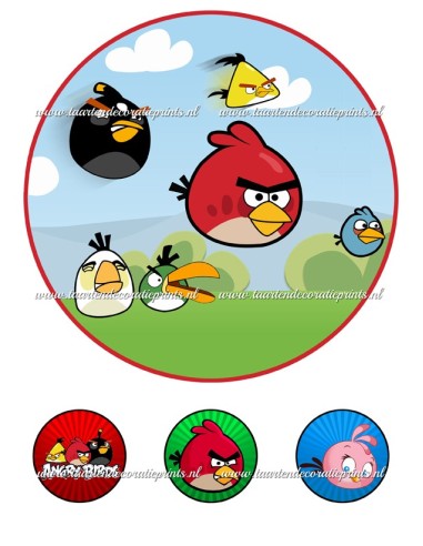 Eetbare Print Angry Birds 1 - 20cm
