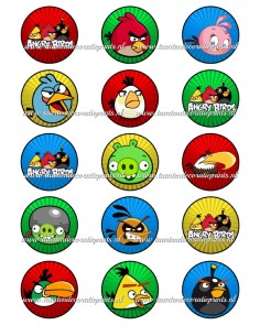 Eetbare Print Angry Birds Cupcakes - 5cm