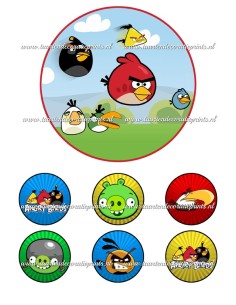 Eetbare Print Angry Birds 1 - 15cm