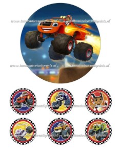 Eetbare Print Blaze en de Monstertrucks 1 - 15cm
