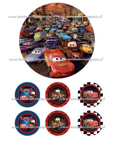 Eetbare Print Cars 2 - 15cm