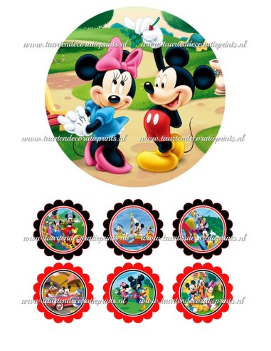 Eetbare Print Mickey & Minnie - 15cm