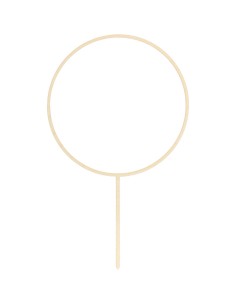 PartyDeco Houten Taarttopper Hoepel 24,5cm //
