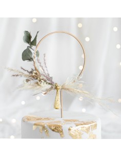 PartyDeco Houten Taarttopper Hoepel 24,5cm // 2