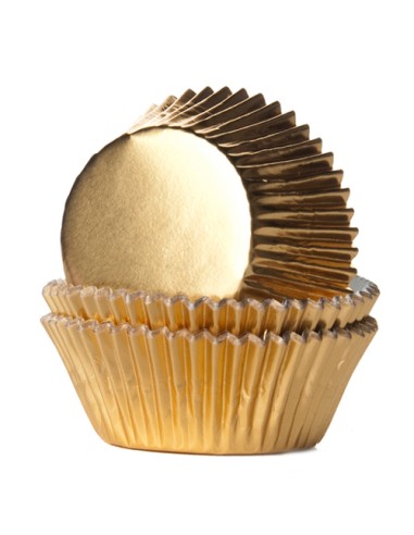 House of Marie Baking Cups Folie Goud -500st-