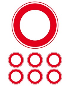 Eetbare Print Verkeersbord Blanco - 15cm