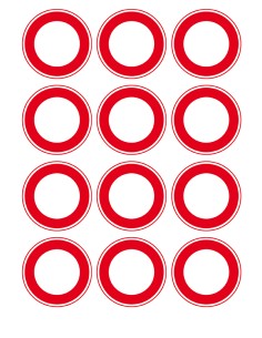 Eetbare Print Verkeersbord Blanco Cupcakes - 6cm