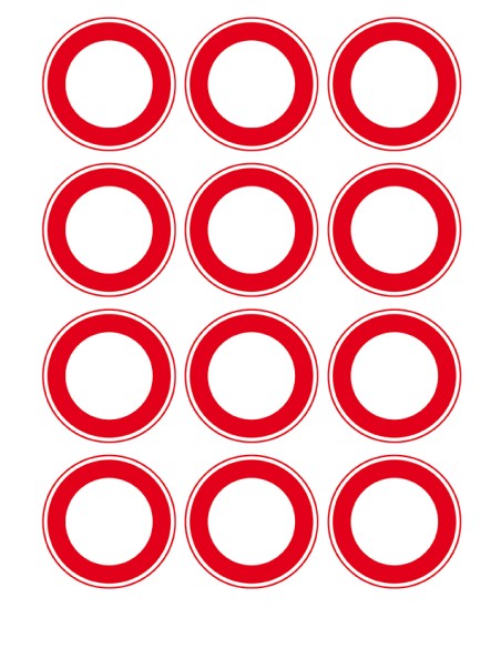 Eetbare Print Verkeersbord Blanco Cupcakes - 6cm
