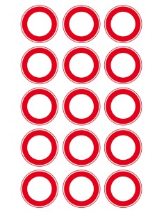 Eetbare Print Verkeersbord Blanco Cupcakes - 5cm