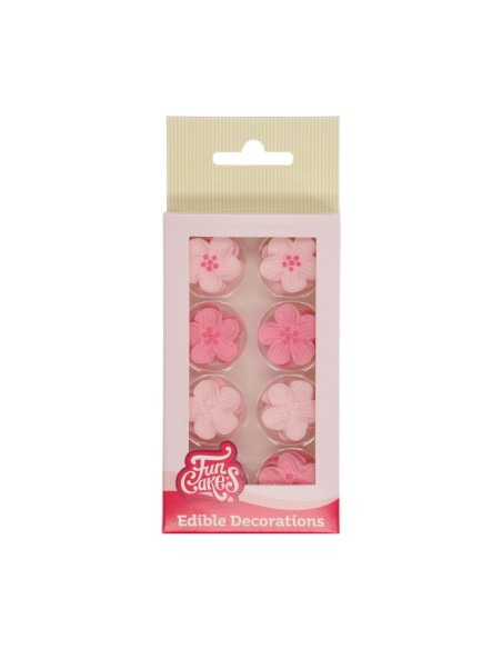 FunCakes Suikerdecoratie Bloemenmix Roze -24st-