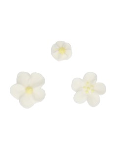 FunCakes Suikerdecoratie Bloesemmix Wit/Geel -32st- 2