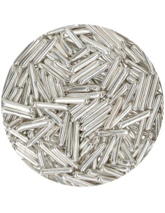 FunCakes Metallic Sugar Rods XL Zilver -70gr-
