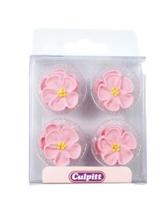 Culpitt Suikerdecoratie Wilder Rozen Roze set van 12