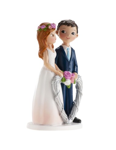 Dekora Bruidspaar met Hart -16cm-