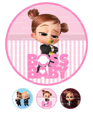 Eetbare Print Boss Baby Girl - 20cm