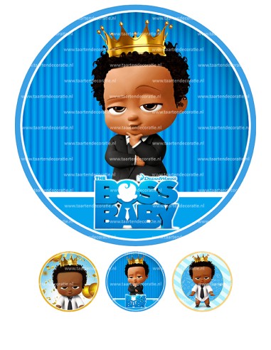 Eetbare Print Boss Baby King - 20cm