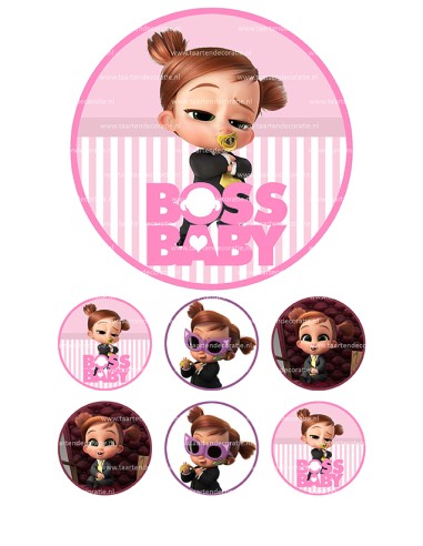 Eetbare Print Boss Baby Girl - 15cm