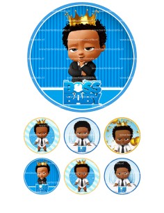 Eetbare Print Boss Baby King - 15cm