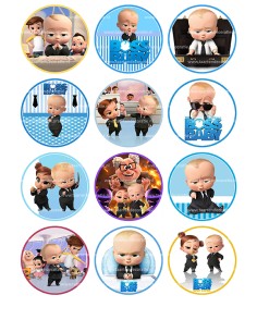 Eetbare Print Boss Baby Cupcakes - 6cm