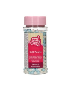 FunCakes Zachte Parels Blauw/Wit Medium -60gr- 2