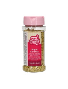 FunCakes Sugar Strands Metallic Goud -80gr- 2