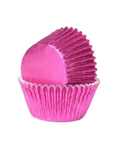 House of Marie Baking Cups Folie Roze -24st-