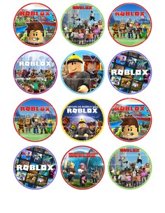 Eetbare Print Roblox Cupcakes - 6cm