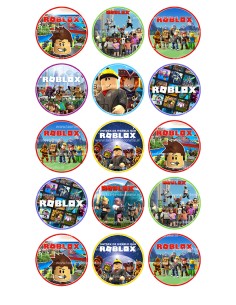Eetbare Print Roblox Cupcakes - 5cm