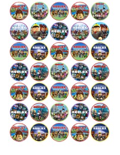 Eetbare Print Roblox Mini Cupcakes - 3,5cm