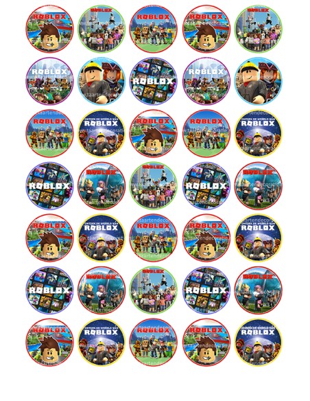 Eetbare Print Roblox Mini Cupcakes - 3,5cm