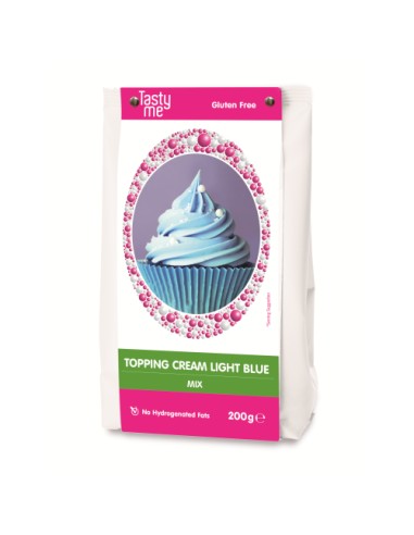 Tasty Me Mix voor Topping Créme Licht Blauw -200gr-