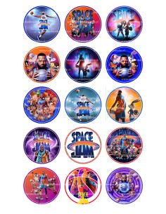 Eetbare Print Space Jam Cupcakes - 5cm