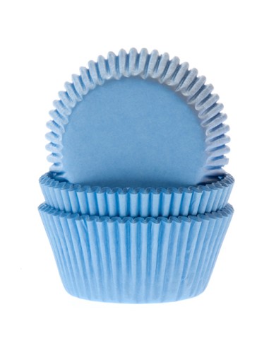 House of Marie Baking Cups Effen Licht Blauw (50st)