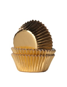 House of Marie Mini Baking Cups Folie Goud (36st)